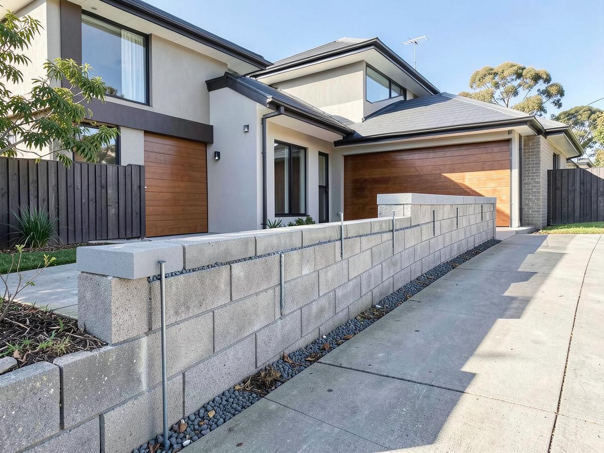 Driveway block wall — structural engineering project