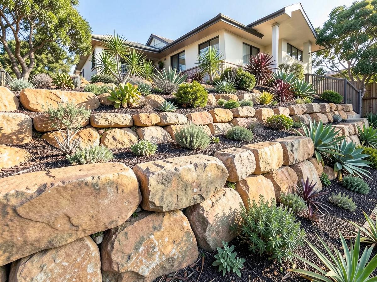 Sandstone terracing — structural engineering project